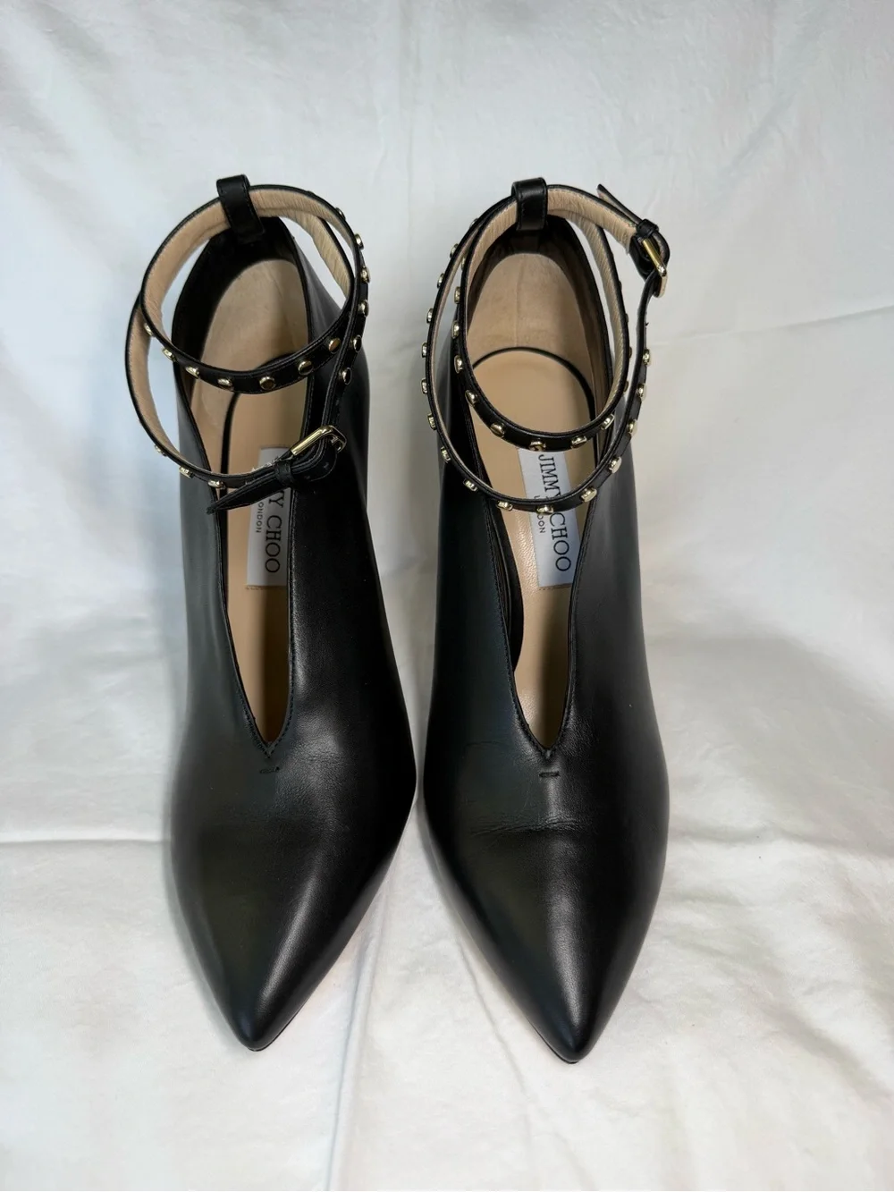 NEW in box Jimmy Choo Lark Booties black boots size 40.5 US Size 10 studs